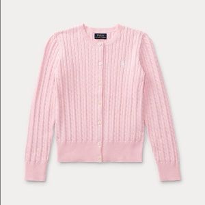 Polo Ralph Lauren Mini-Cable Cotton Cardigan (BIG GIRL)